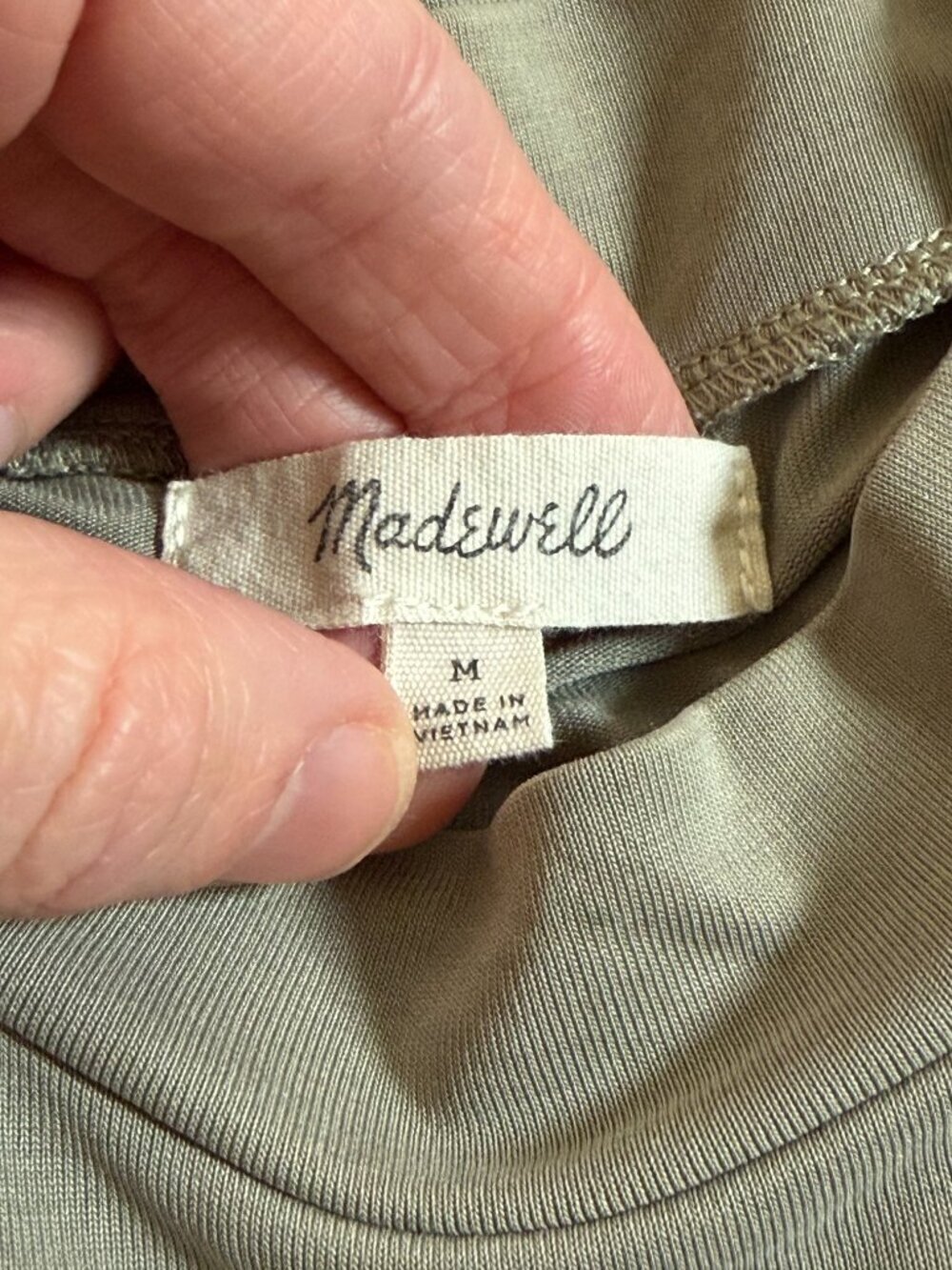 Madewell Green Dolman Sleeve Long Sleeve Tee - Size M Sage Green - Picture 7 of 9